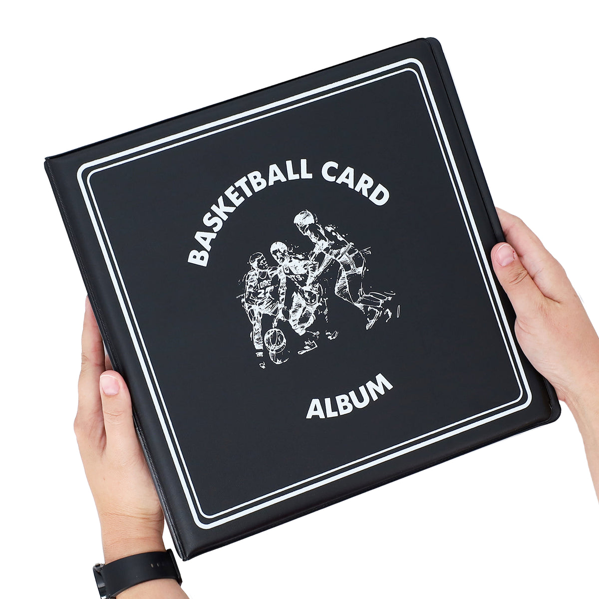 BCW 3 In. Album - Basketball - Black – in-use view