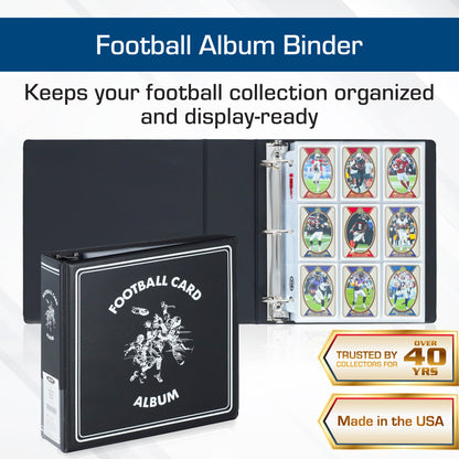 BCW 3 In. Album - Football - Black – dimensions and specifications