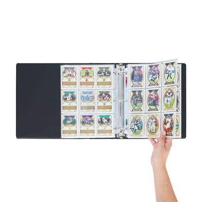 BCW 3 In. Album - Football - Black – in-use view