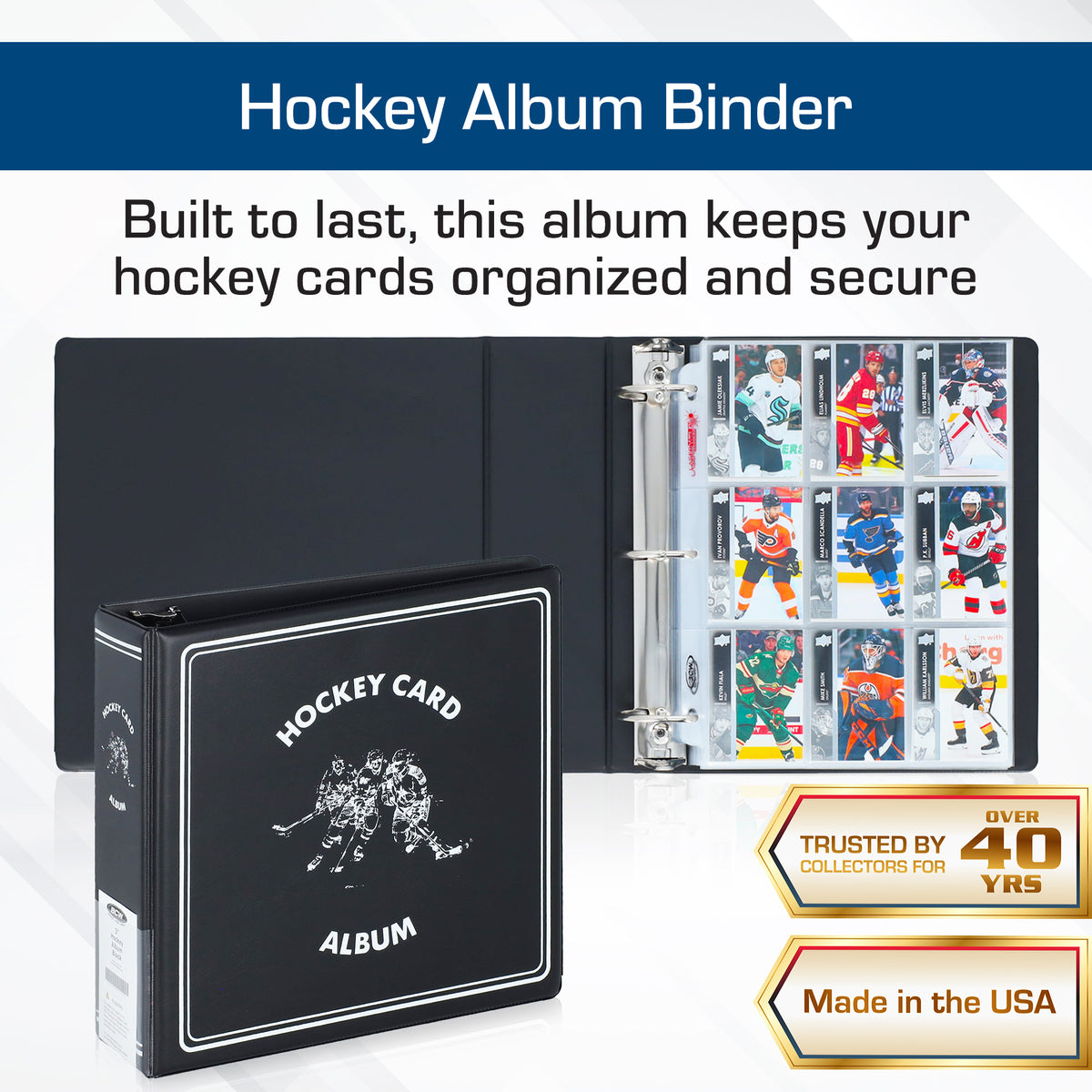 BCW 3 In. Album - Hockey - Black – dimensions and specifications