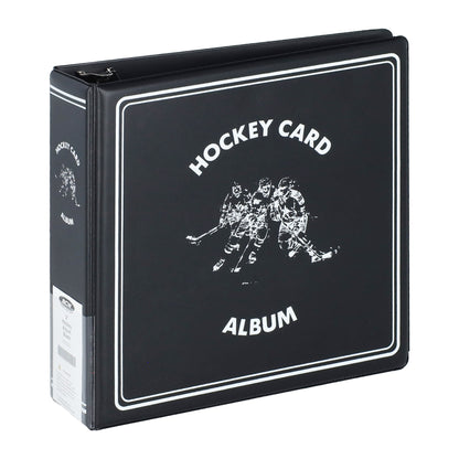 BCW 3 In. Album - Hockey - Black – angled view