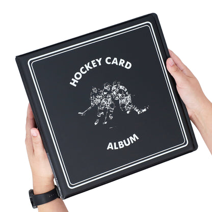 BCW 3 In. Album - Hockey - Black – in-use view