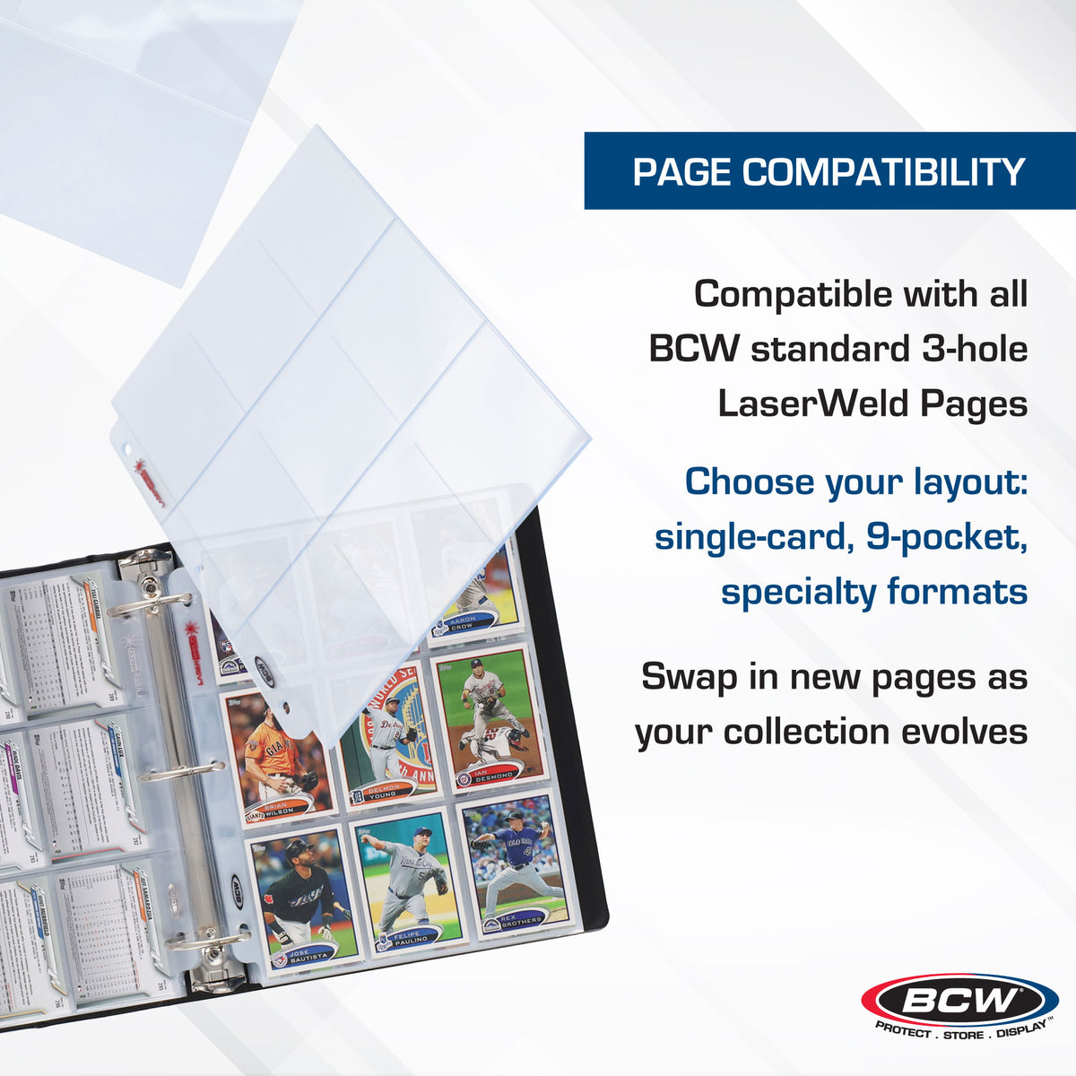 BCW 3 In. Album - Sports Card Collection - Black – dimensions and specifications