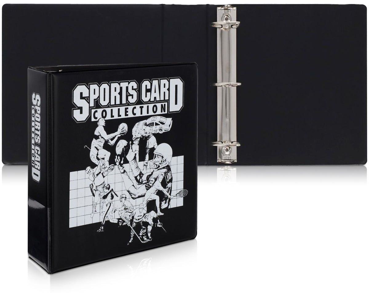 BCW 3 In. Album - Sports Card Collection - Black – front product view