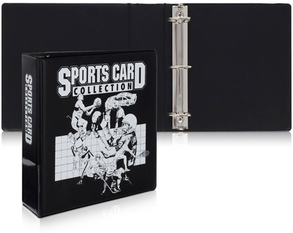 BCW 3 In. Album - Sports Card Collection - Black – front product view