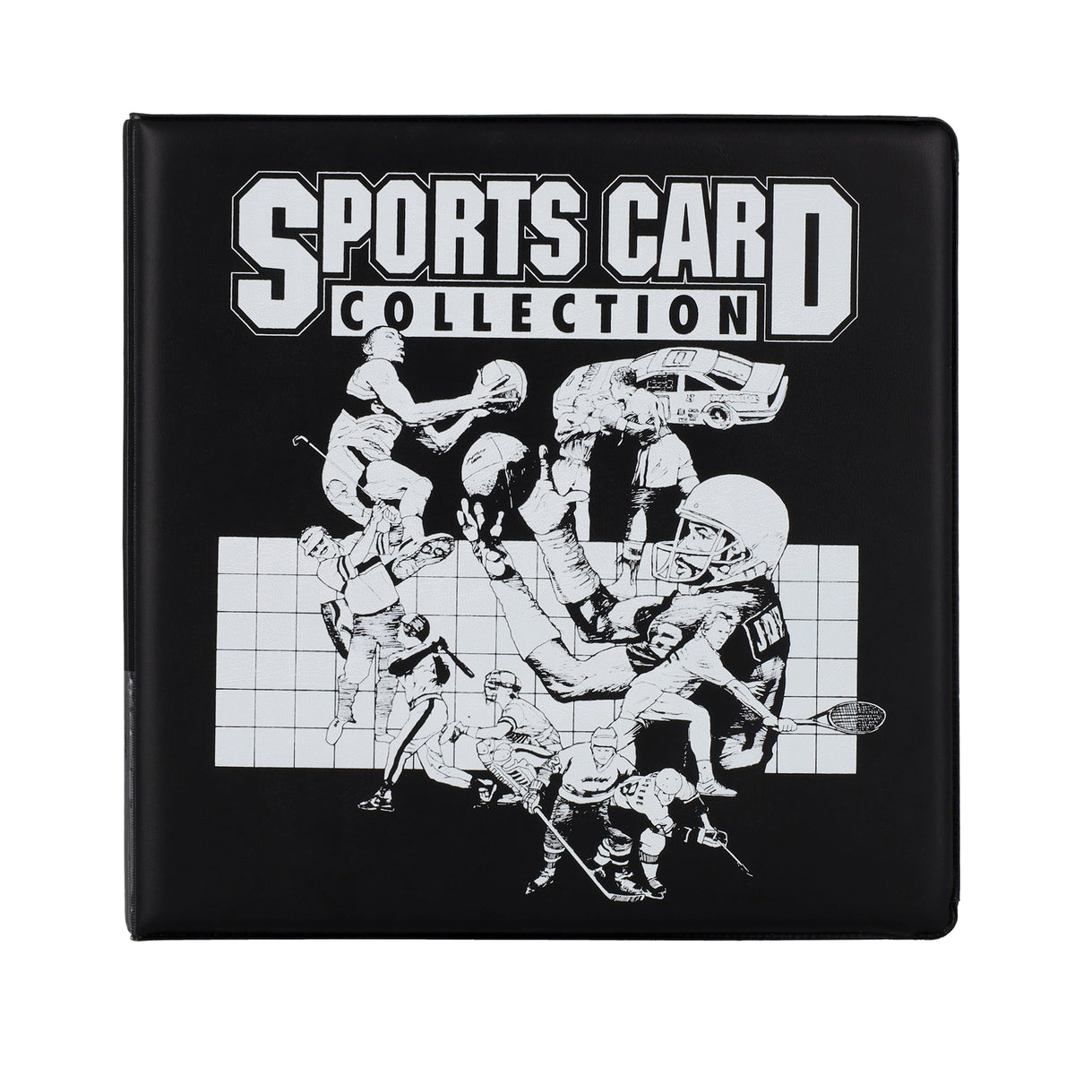 BCW 3 In. Album - Sports Card Collection - Black – front product view