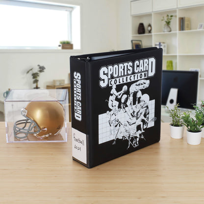BCW 3 In. Album - Sports Card Collection - Black – in-use view