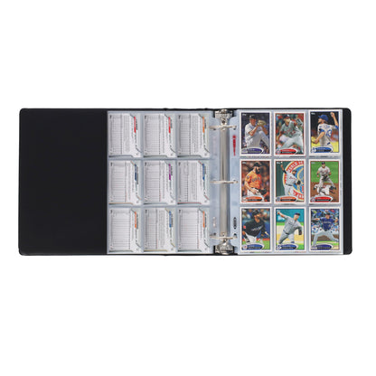 BCW 3 In. Album - Sports Card Collection - Black – open view