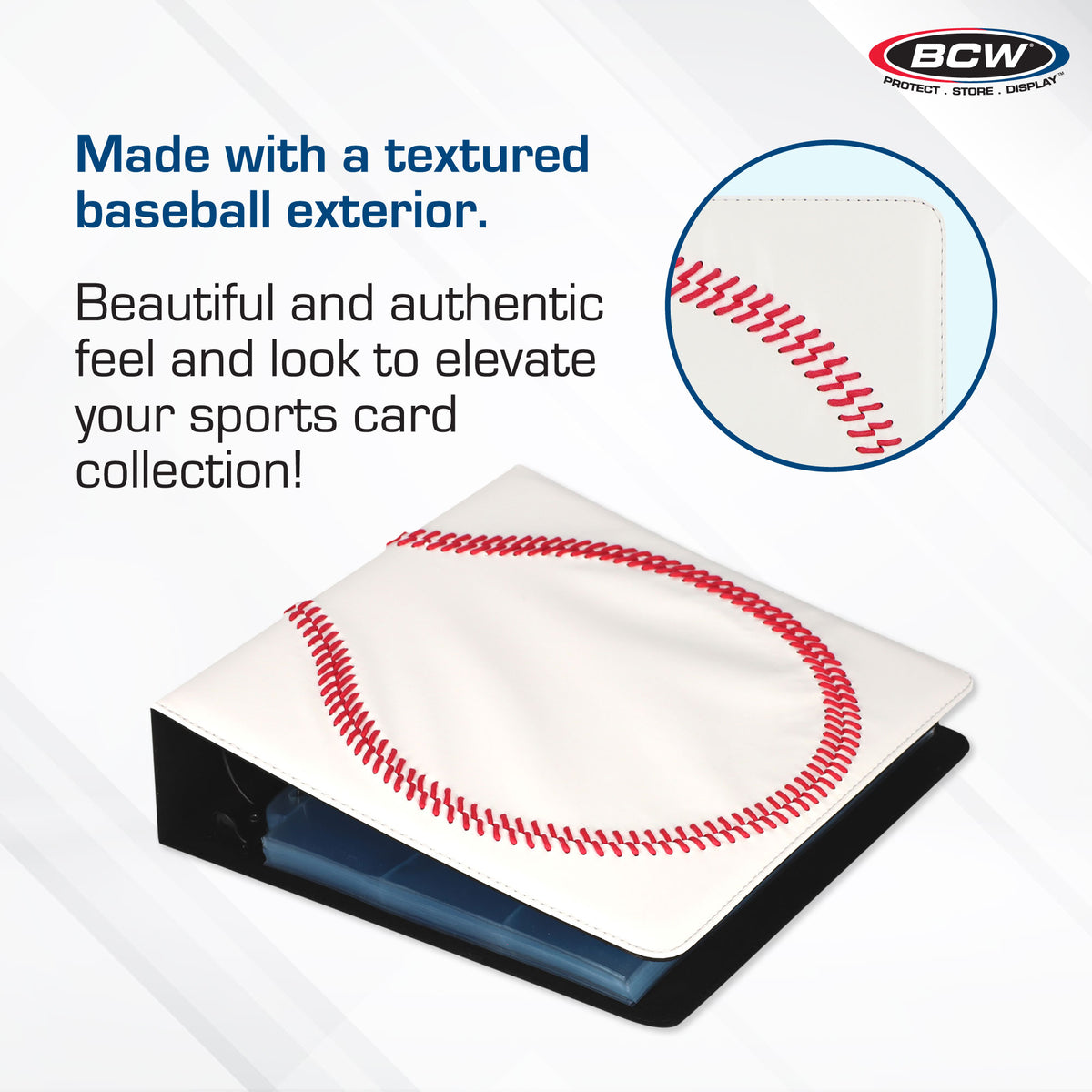BCW 3 In. Album-Baseball Collectors-Premium White – dimensions and specifications