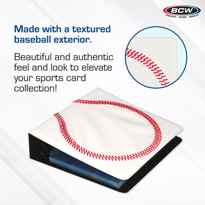 BCW 3 In. Album-Baseball Collectors-Premium White – dimensions and specifications
