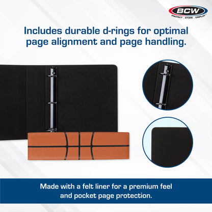 BCW 3 In. Album-Basketball Collectors-Premium Brown – dimensions and specifications