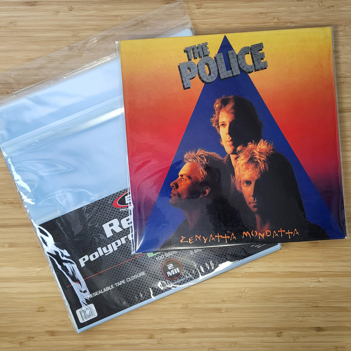 BCW Resealable 12-Inch Record Bags - 100 Pack – front product view