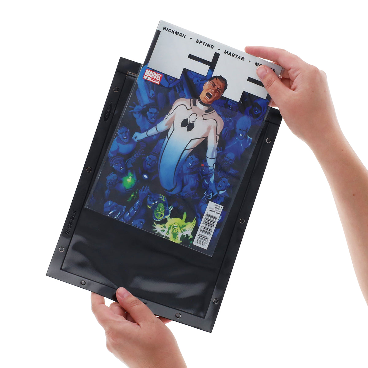 BCW Comic Book Snap-It - Black – in-use view