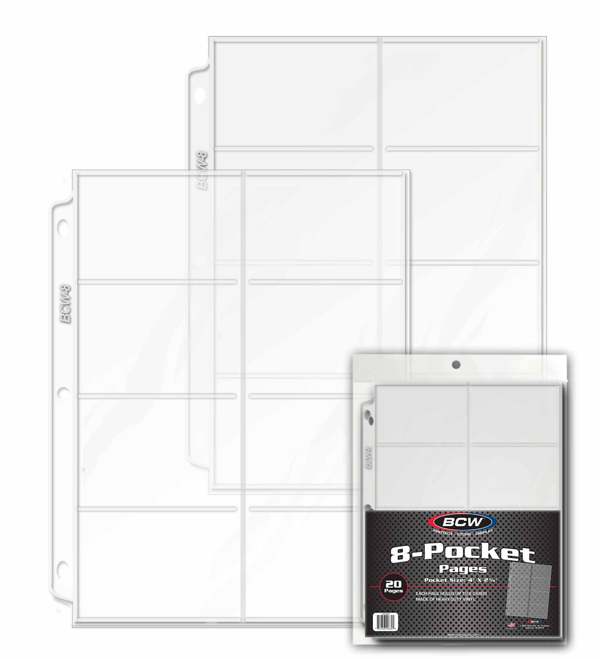 BCW Vinyl 8-Pocket Pages – front product view