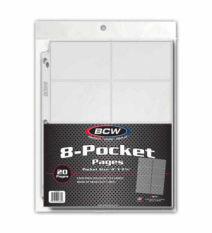 BCW Vinyl 8-Pocket Pages – front product view