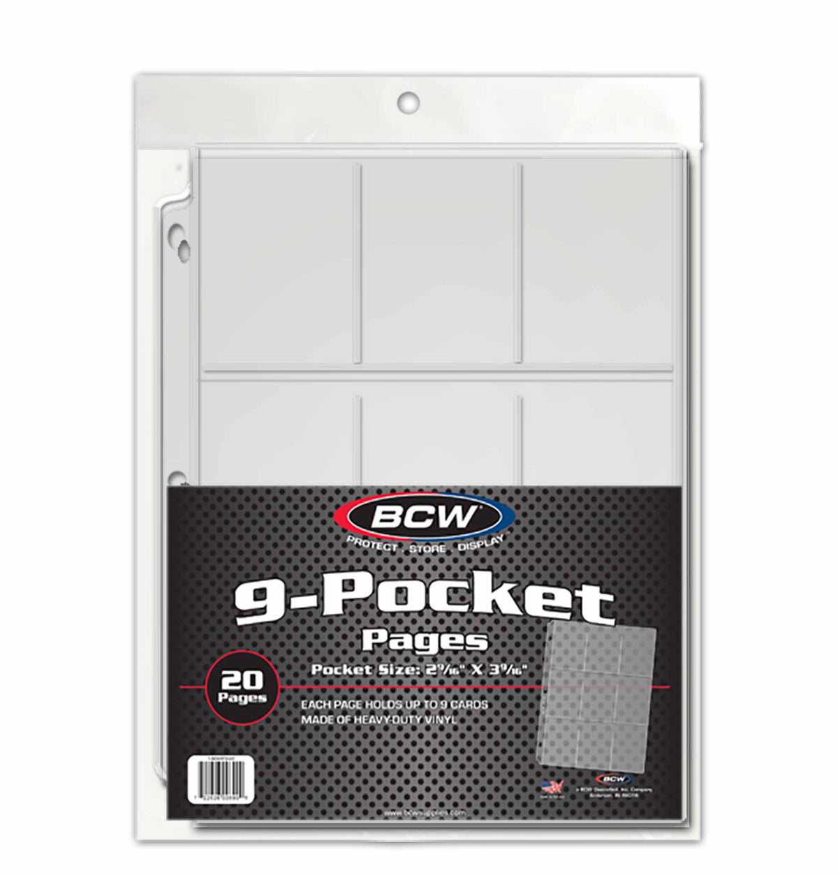 BCW Vinyl 9-Pocket Page (No.2) – front product view