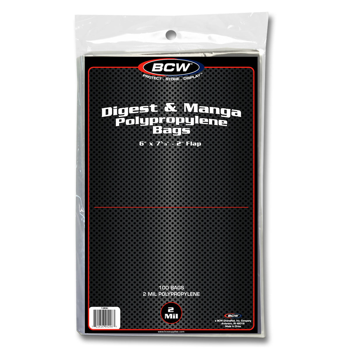 BCW Digest & Manga Bags – front product view