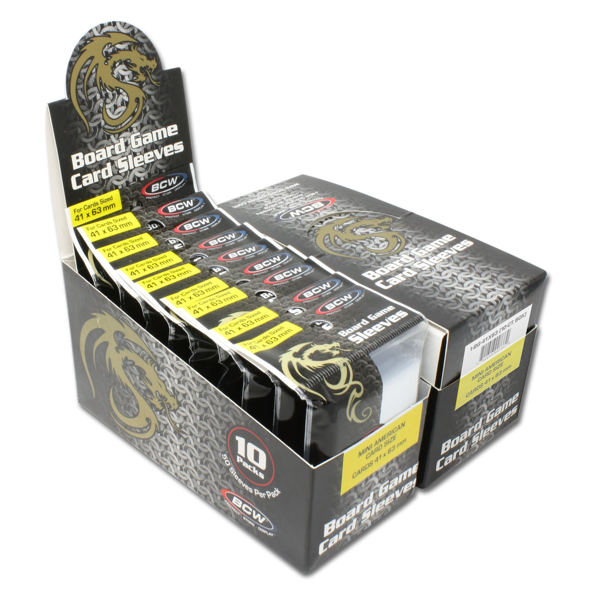 BCW Board Game Sleeves - Mini American (41MM x 63MM) – front product view