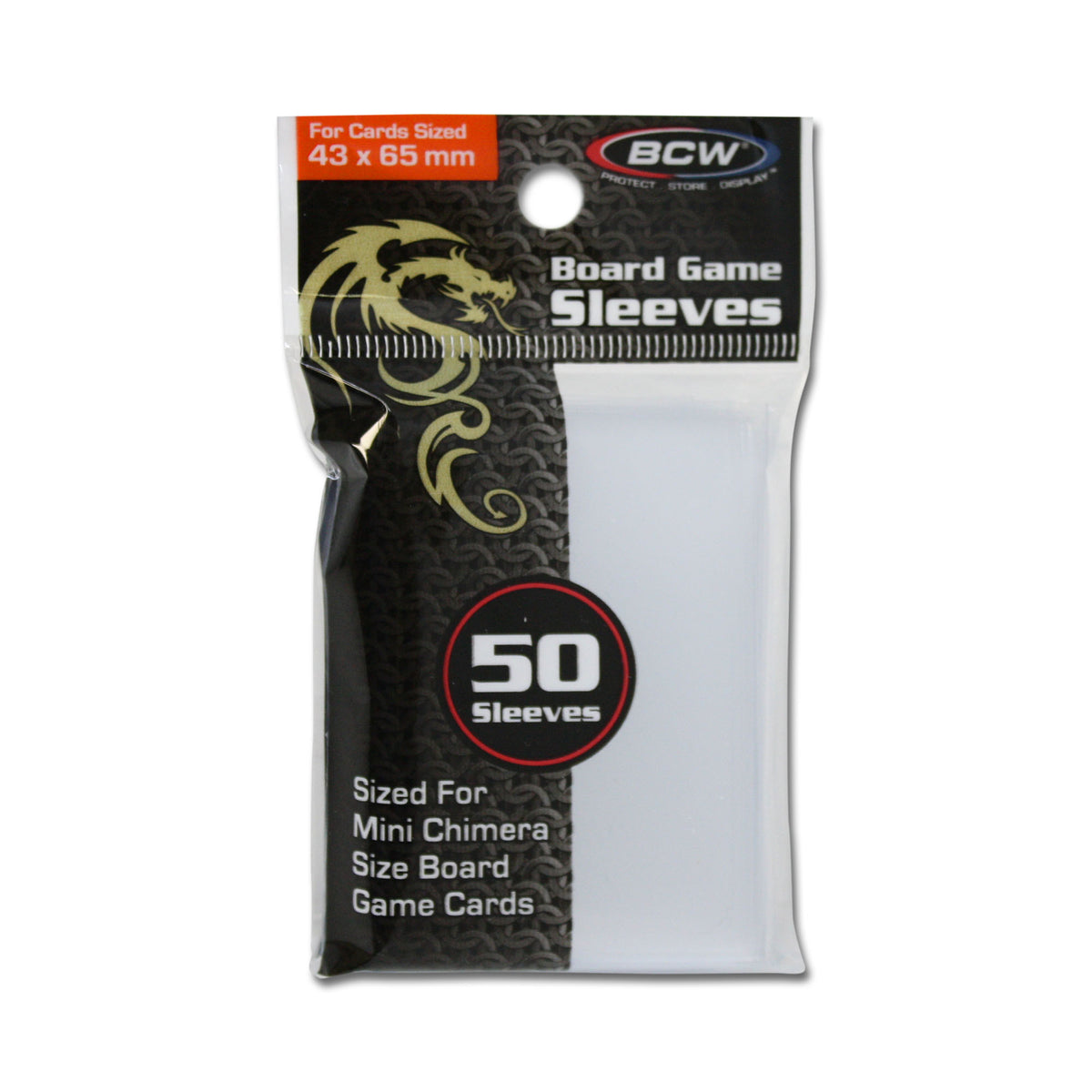 BCW Board Game Sleeves - Mini Chimera (43MM x 65MM) – front product view