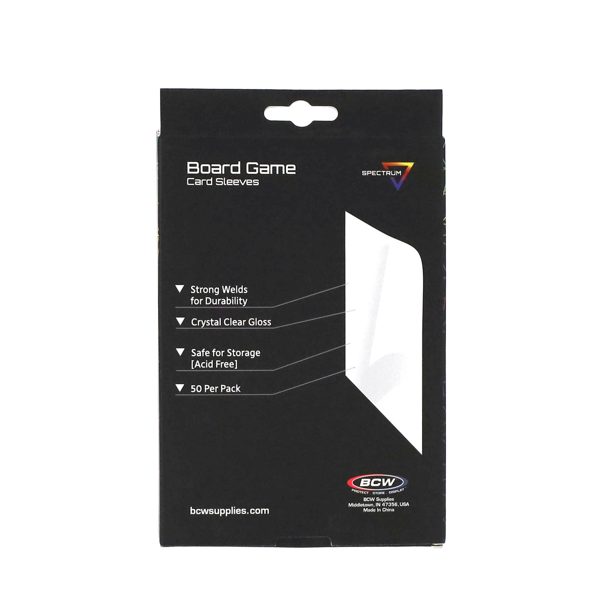 BCW Board Game Sleeves - Double Size (89MM x 127MM) – rear view