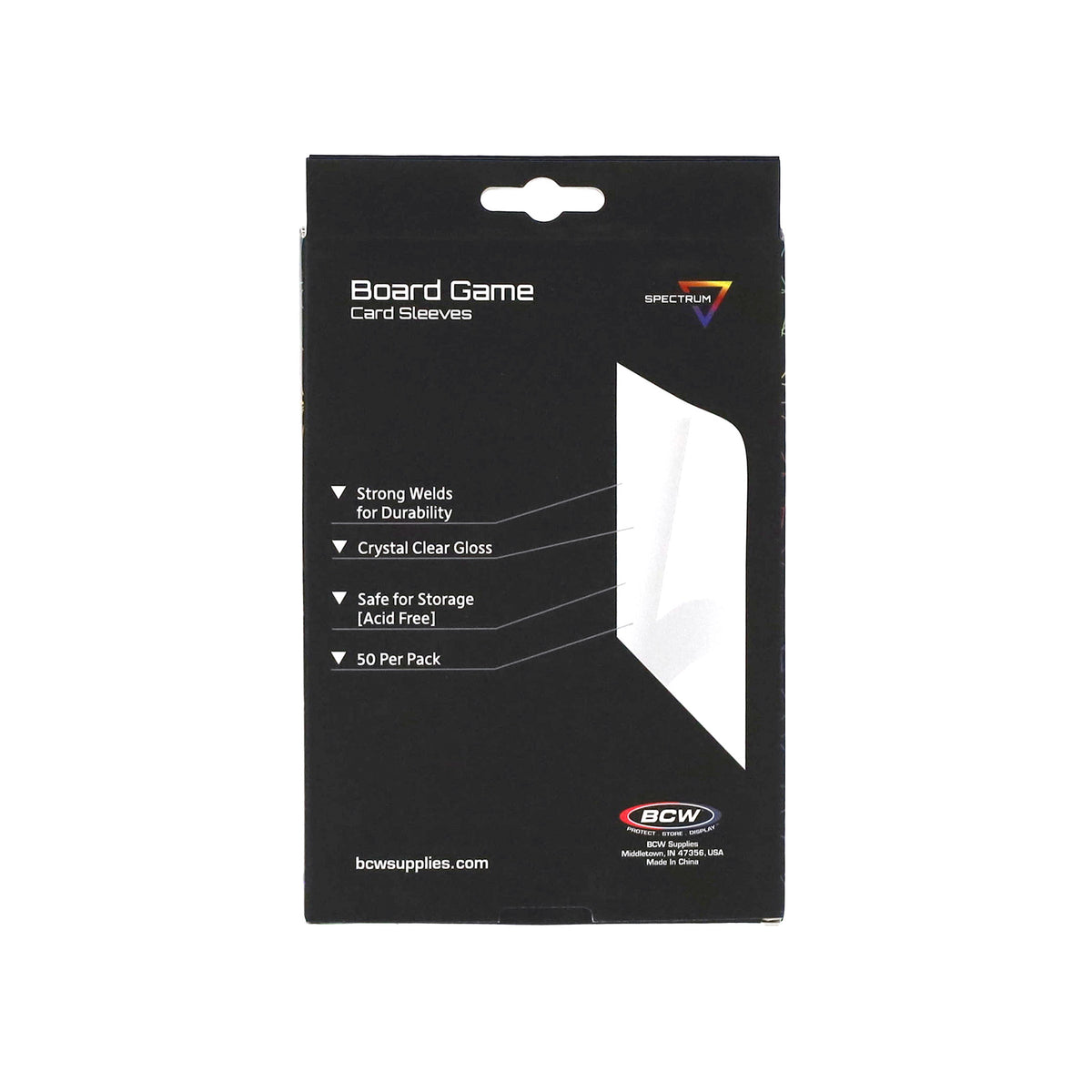 BCW Board Game Sleeves - Double Size (89MM x 127MM) – front product view