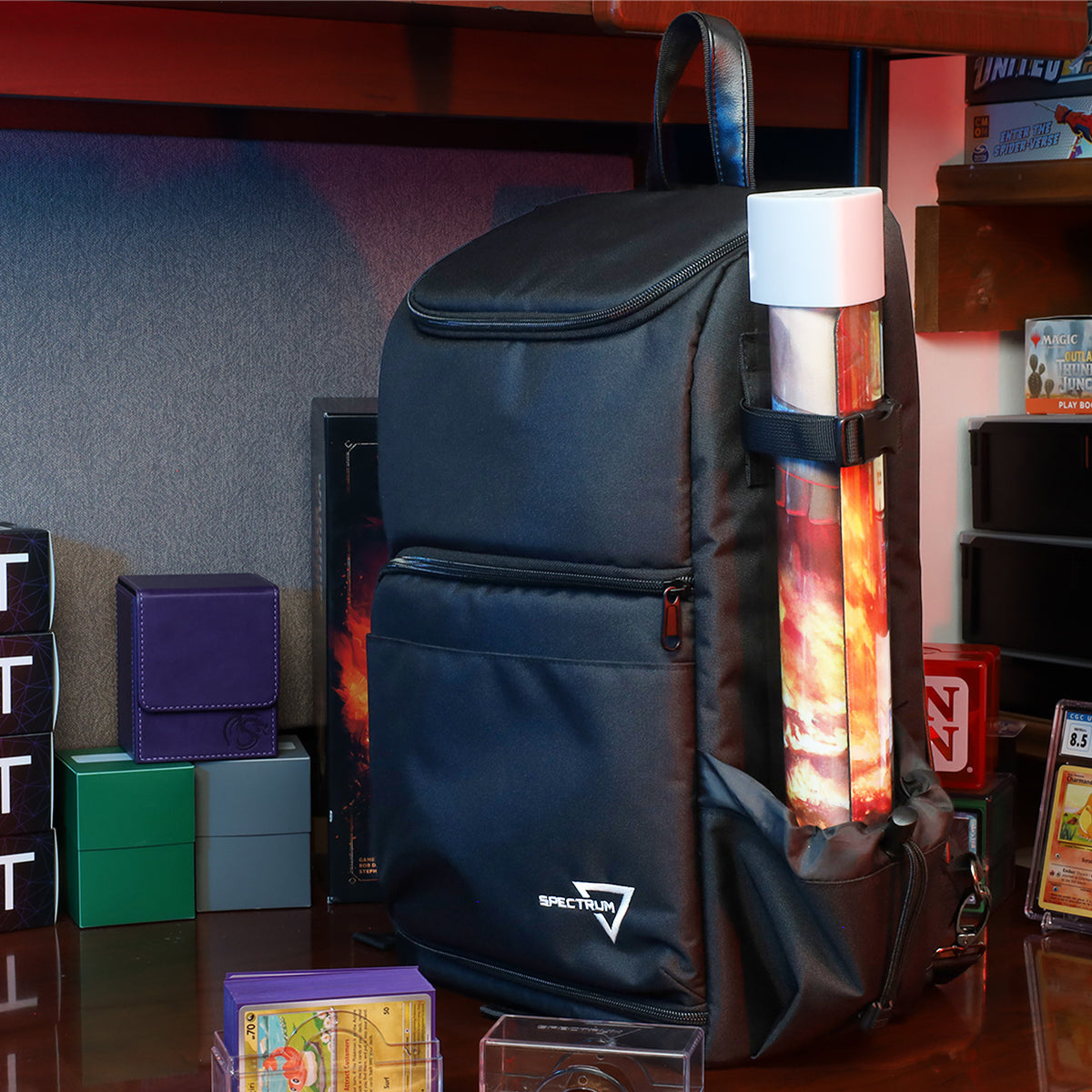 BCW Tcg Backpack - Black – front product view