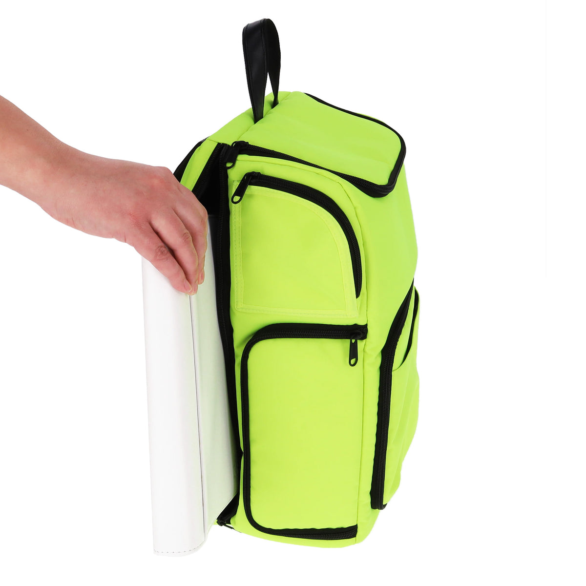 BCW Tcg Backpack - Radioactive Green – in-use view