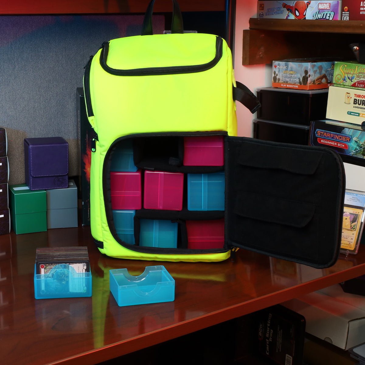 BCW Tcg Backpack - Radioactive Green – front product view