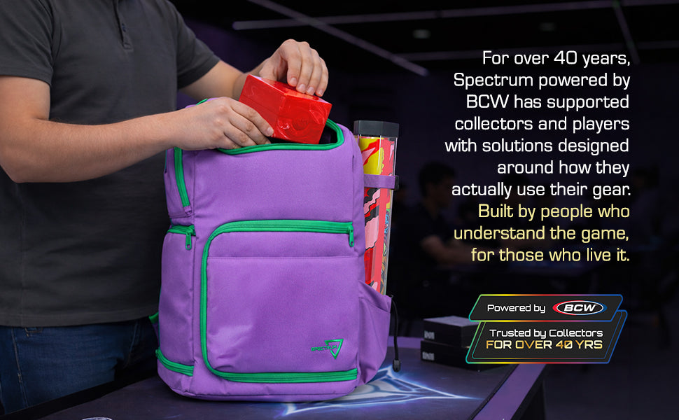BCW Tcg Backpack - Gamma Purple – front product view