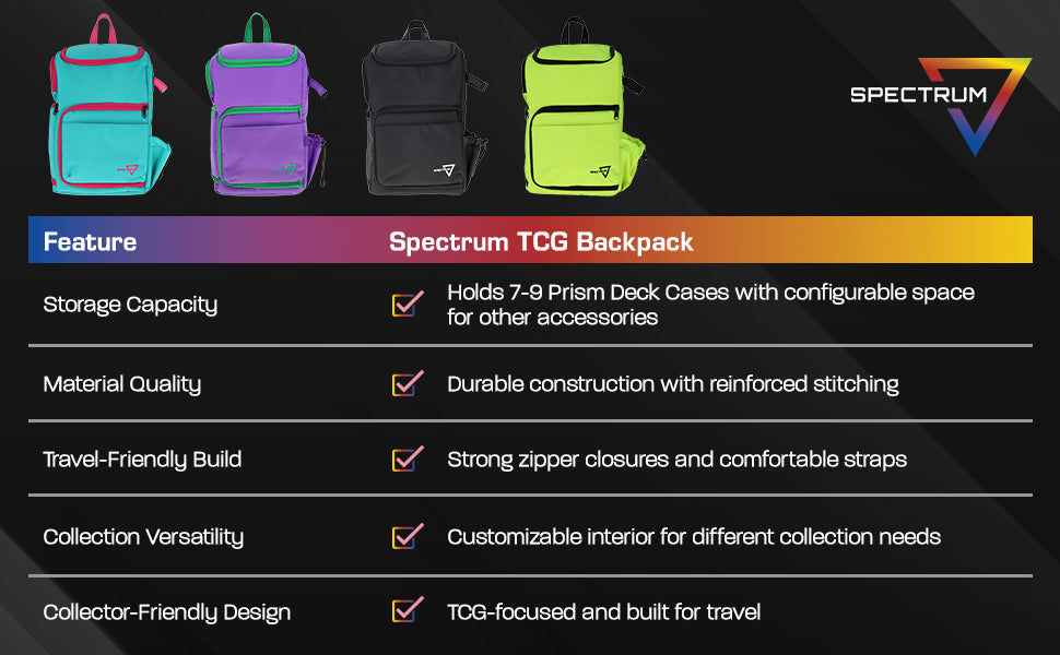 BCW Tcg Backpack - Gamma Purple – front product view