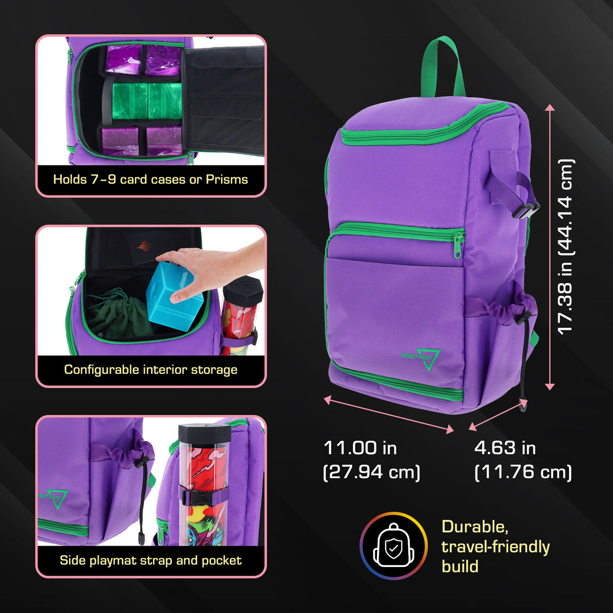 BCW Tcg Backpack - Gamma Purple – dimensions and specifications