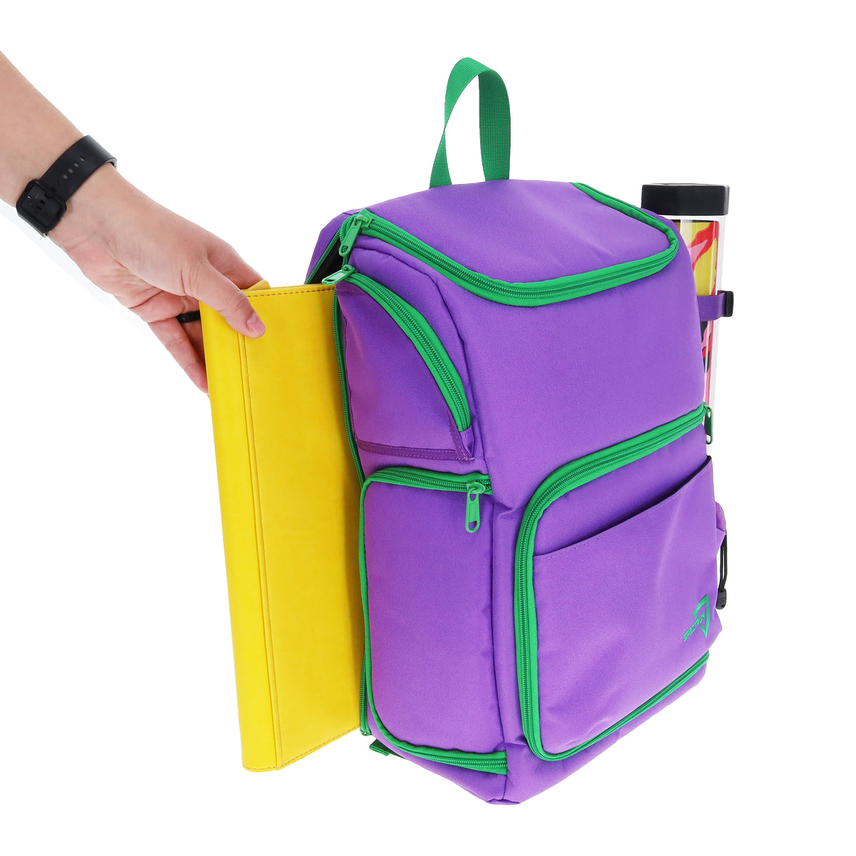 BCW Tcg Backpack - Gamma Purple – in-use view