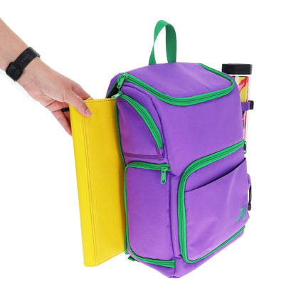 BCW Tcg Backpack - Gamma Purple – in-use view