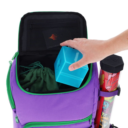 BCW Tcg Backpack - Gamma Purple – in-use view