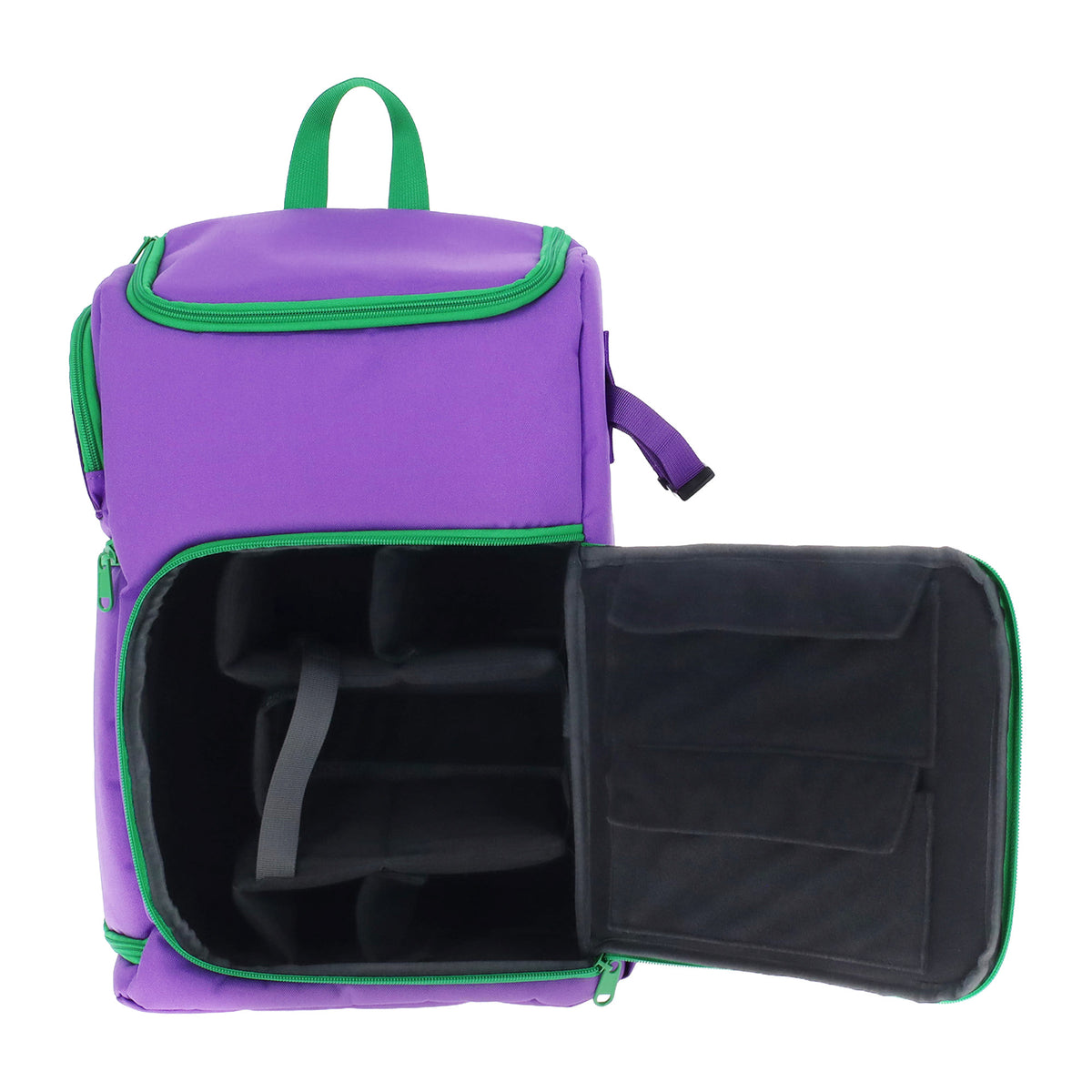BCW Tcg Backpack - Gamma Purple – open view