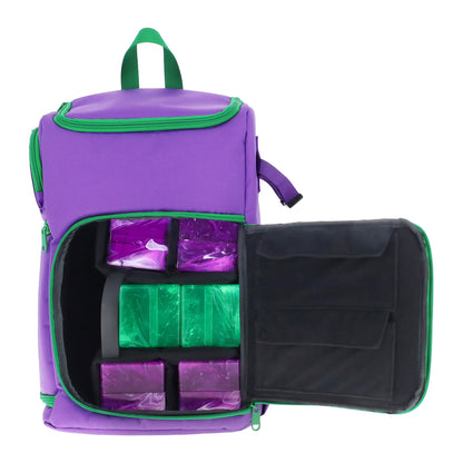 BCW Tcg Backpack - Gamma Purple – open view