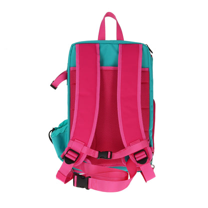 BCW Tcg Backpack - Cyber Pink/Teal – rear view