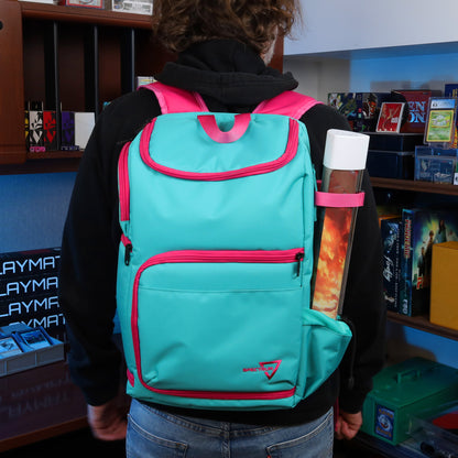 BCW Tcg Backpack - Cyber Pink/Teal – front product view