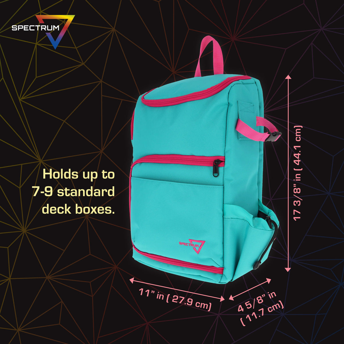 BCW Tcg Backpack - Cyber Pink/Teal – dimensions and specifications