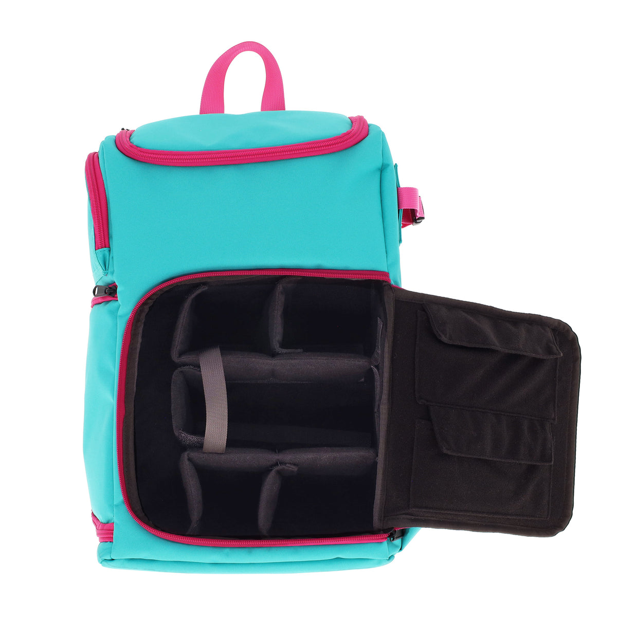 BCW Tcg Backpack - Cyber Pink/Teal – front product view