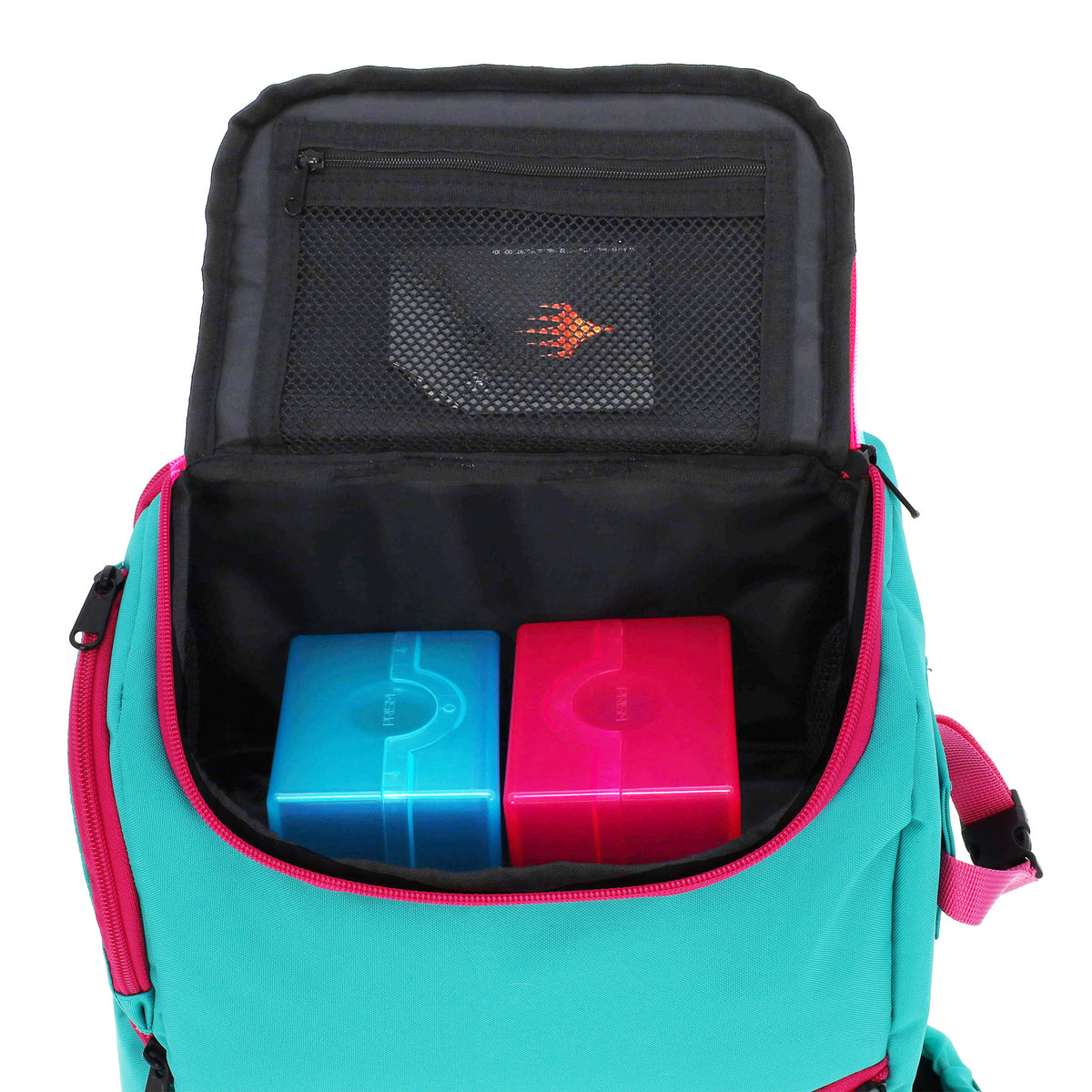 BCW Tcg Backpack - Cyber Pink/Teal – front product view