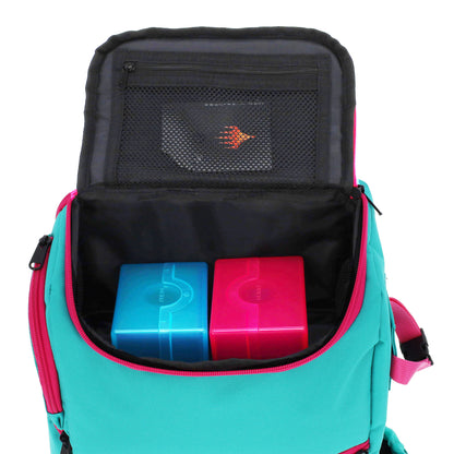 BCW Tcg Backpack - Cyber Pink/Teal – front product view
