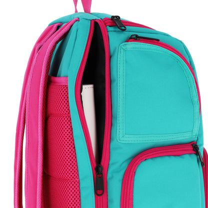 BCW Tcg Backpack - Cyber Pink/Teal – front product view