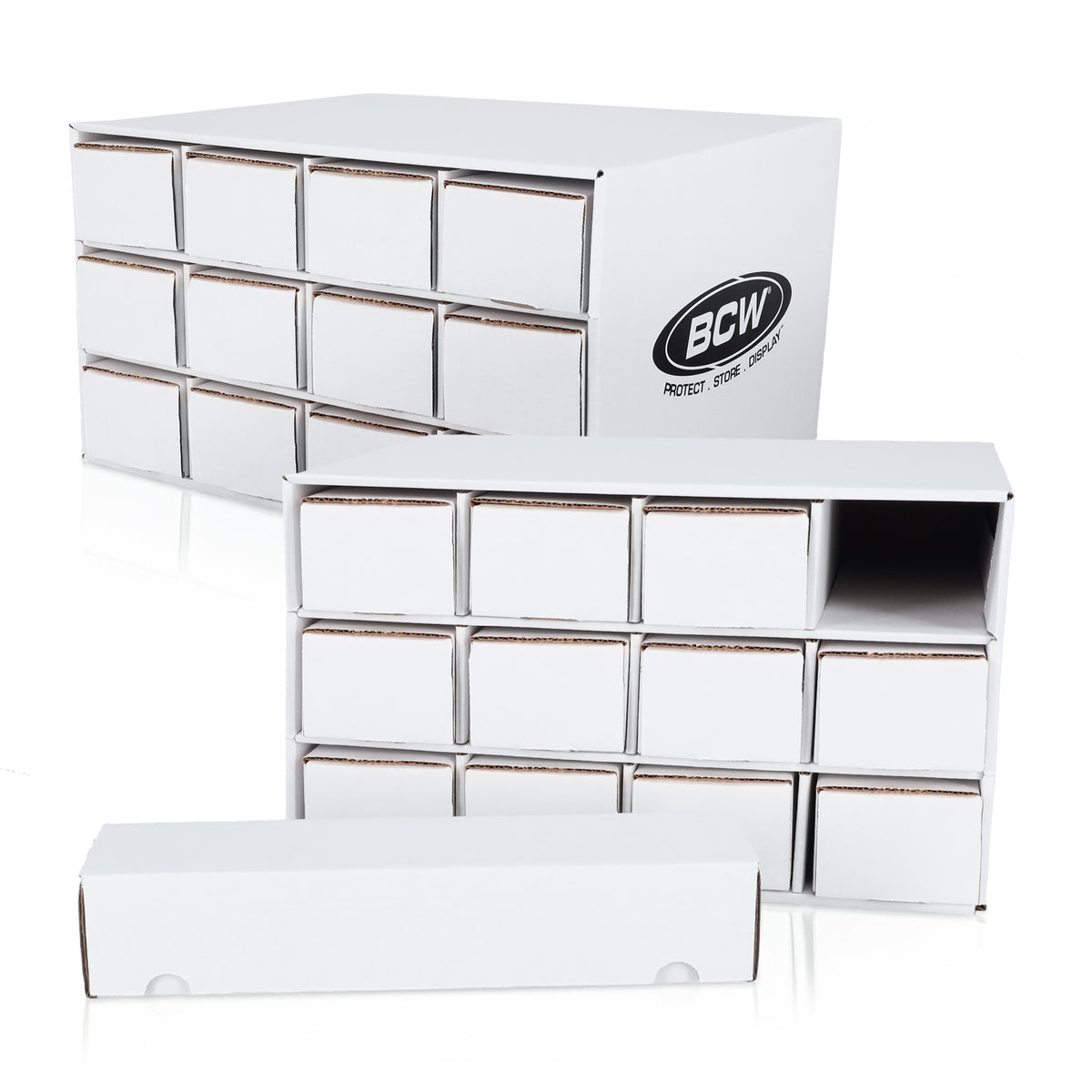 BCW Card House with 12 - 800 Count Boxes – front product view