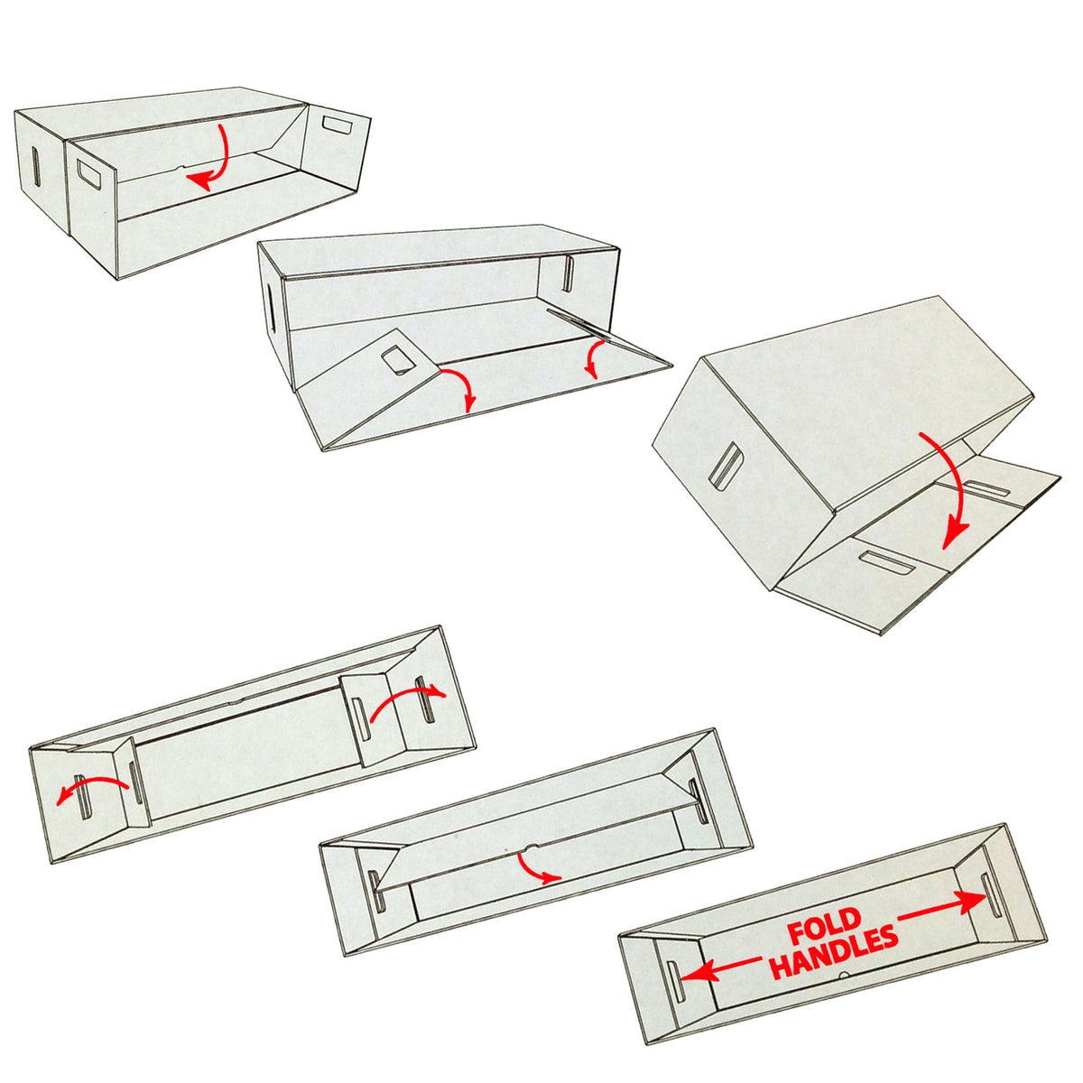 BCW product image — SKU 1-BX-LONG — 1-BX-LONG_3_FoldingDirections.jpg