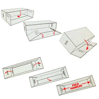 BCW product image — SKU 1-BX-LONG — 1-BX-LONG_3_FoldingDirections.jpg