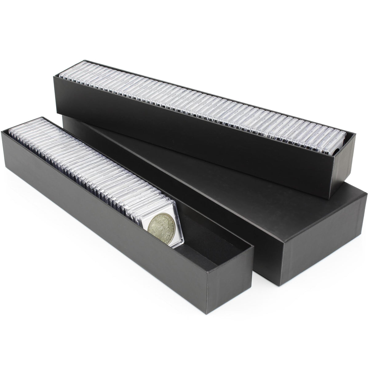 BCW Double Row 2 x 2 Coin Box – front product view
