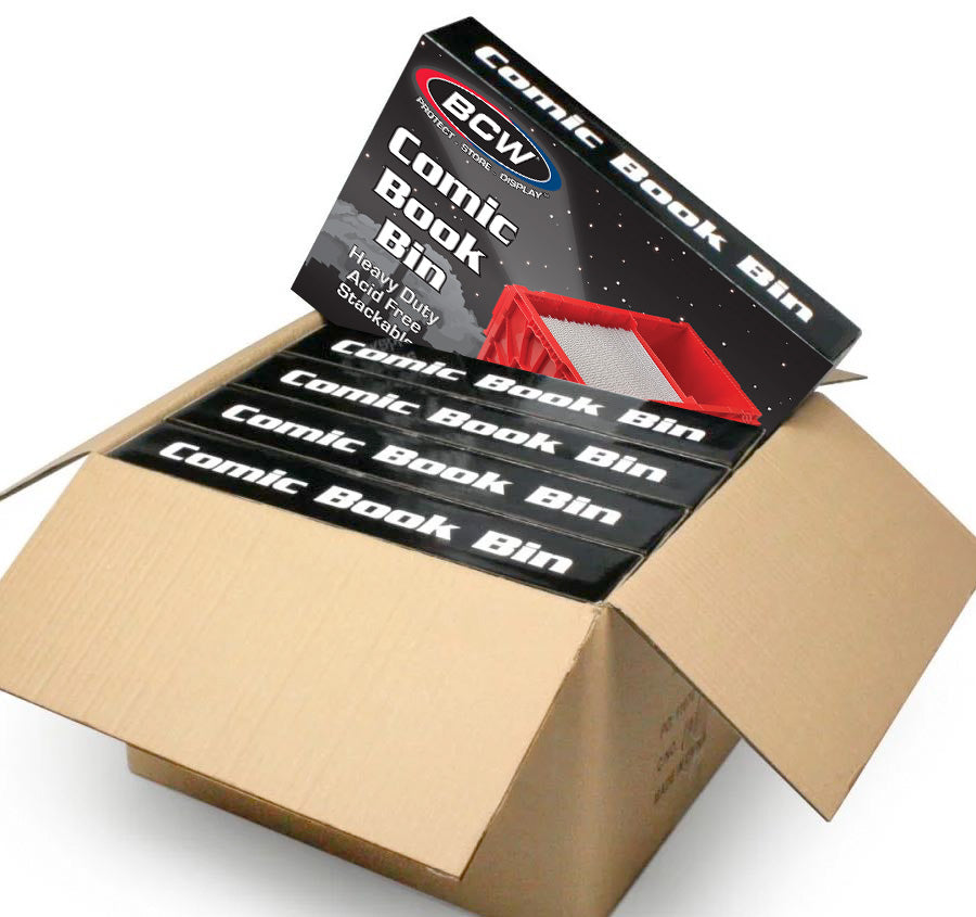 BCW Short Comic Book Bin - Red – front product view