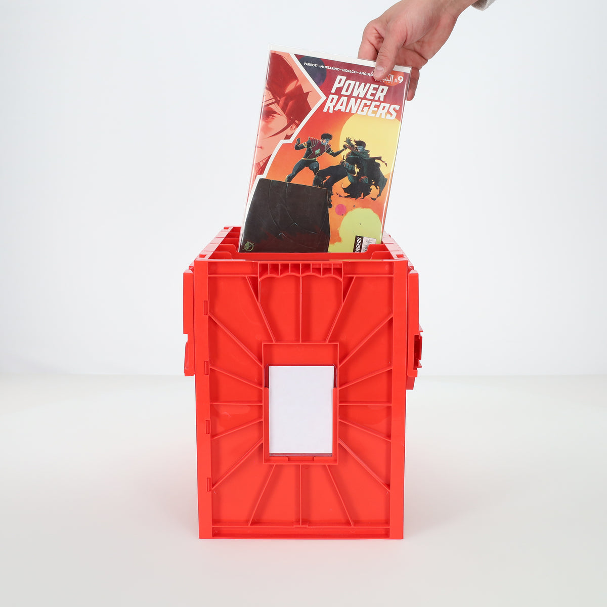 BCW Short Comic Book Bin - Red – front product view