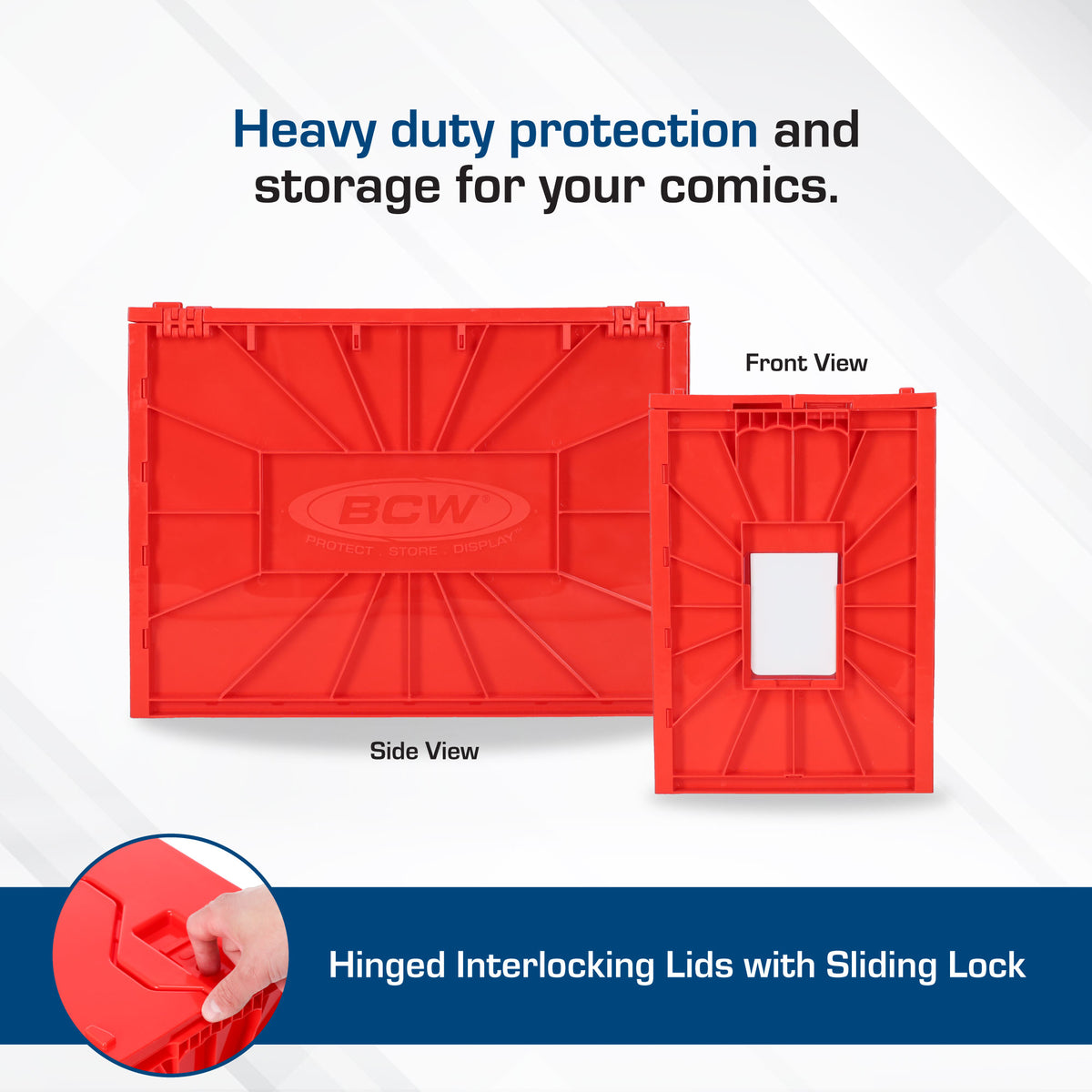 BCW Short Comic Book Bin - Red – dimensions and specifications